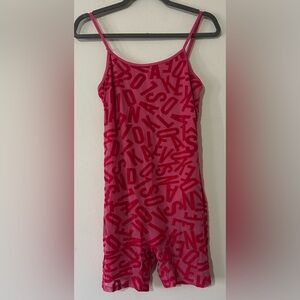 Women's Pink Alphabet Romper